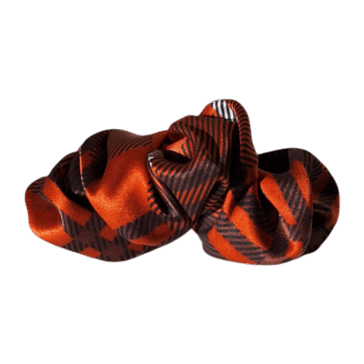 Šilko plaukų segtukas (margas oranžinės ir rudos sp.)