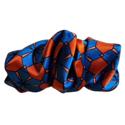 Šilko plaukų segtukas (margas orenžinis ir žydros sp.)