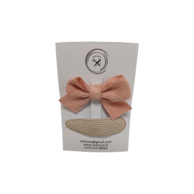 Plaukų segtukas rožinis kaspinėlis