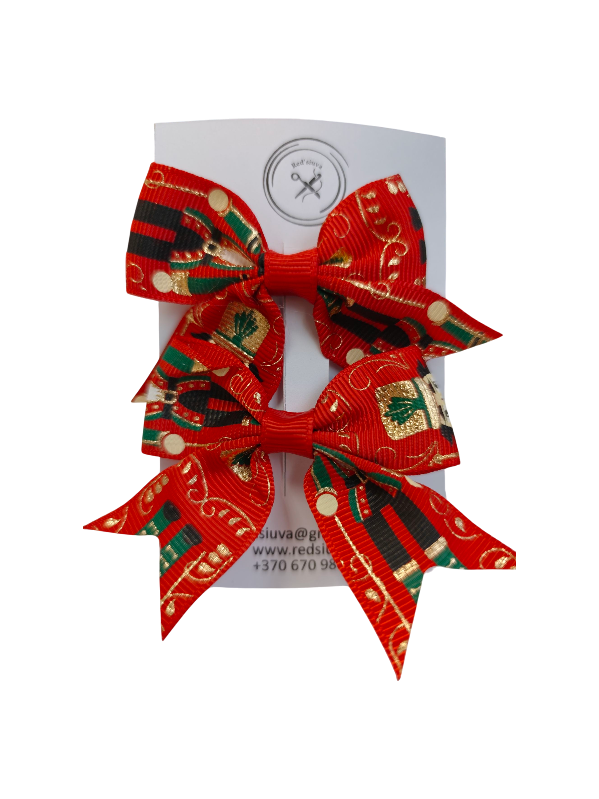 Kalėdinis segtukas (raudonos sp.)