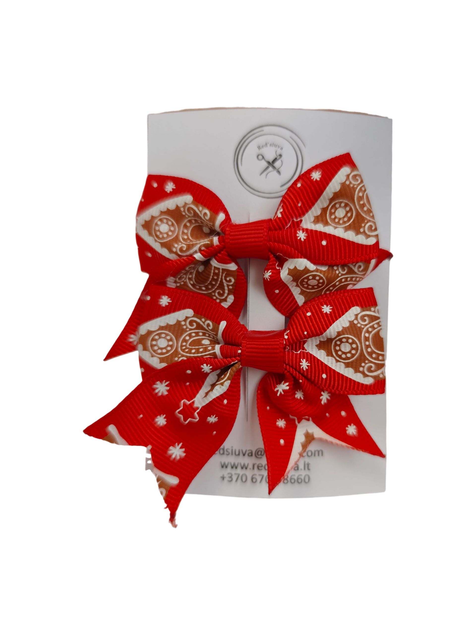 Kalėdinis segtukas (raudonos sp.)